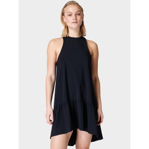 Sweaty Betty Explorer Ace Mini Dress M 8 Black EUC Activewear Athleisure Summer - Picture 1 of 10